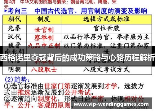 西格诺里夺冠背后的成功策略与心路历程解析