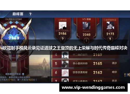 欧冠射手榜风云录见证进球之王登顶的无上荣耀与时代传奇巅峰对决